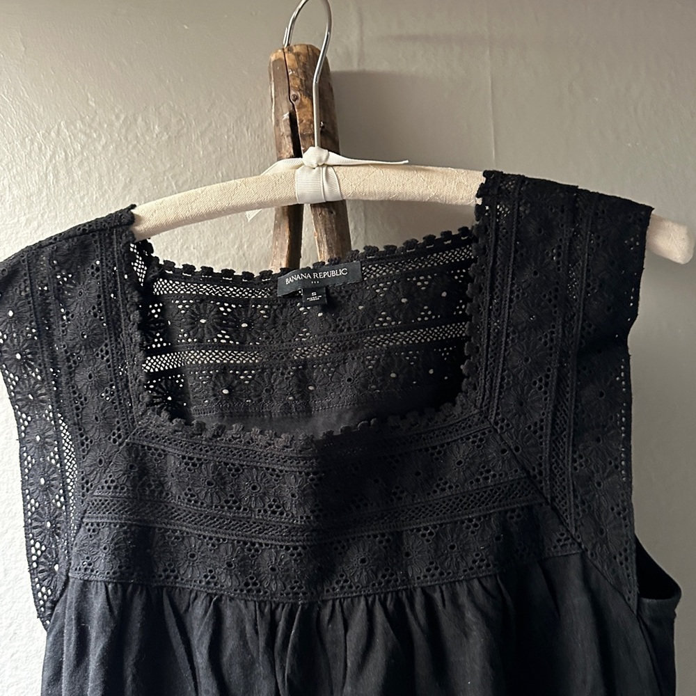 Banana Republic Black Lace Blouse